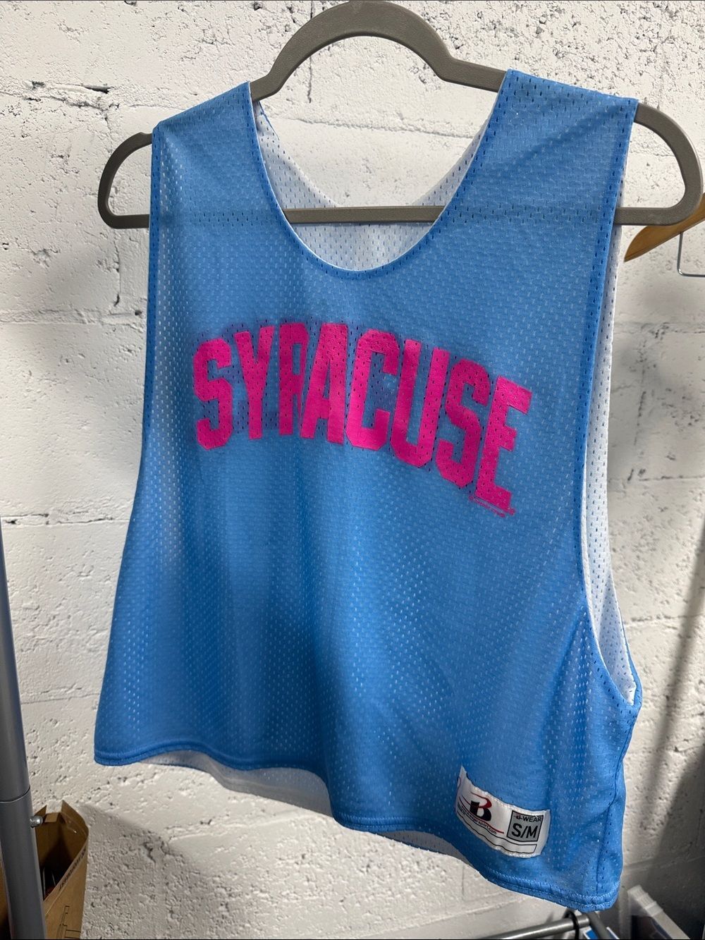Syracuse Blue Mesh Reversible Basketball Jersey - Size Small/Medium Worn Once